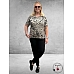 KAFFE CURVE Trui Lizzy Feather Black Leopard